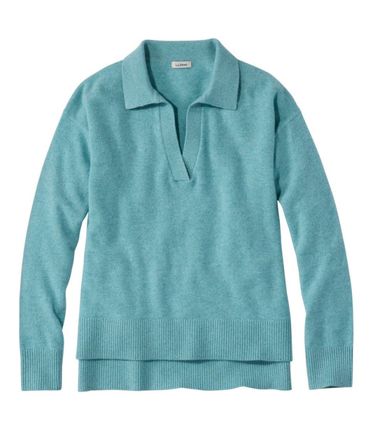 Women's Classic Cashmere Sweater, Relaxed Polo | L.L.Bean Latest