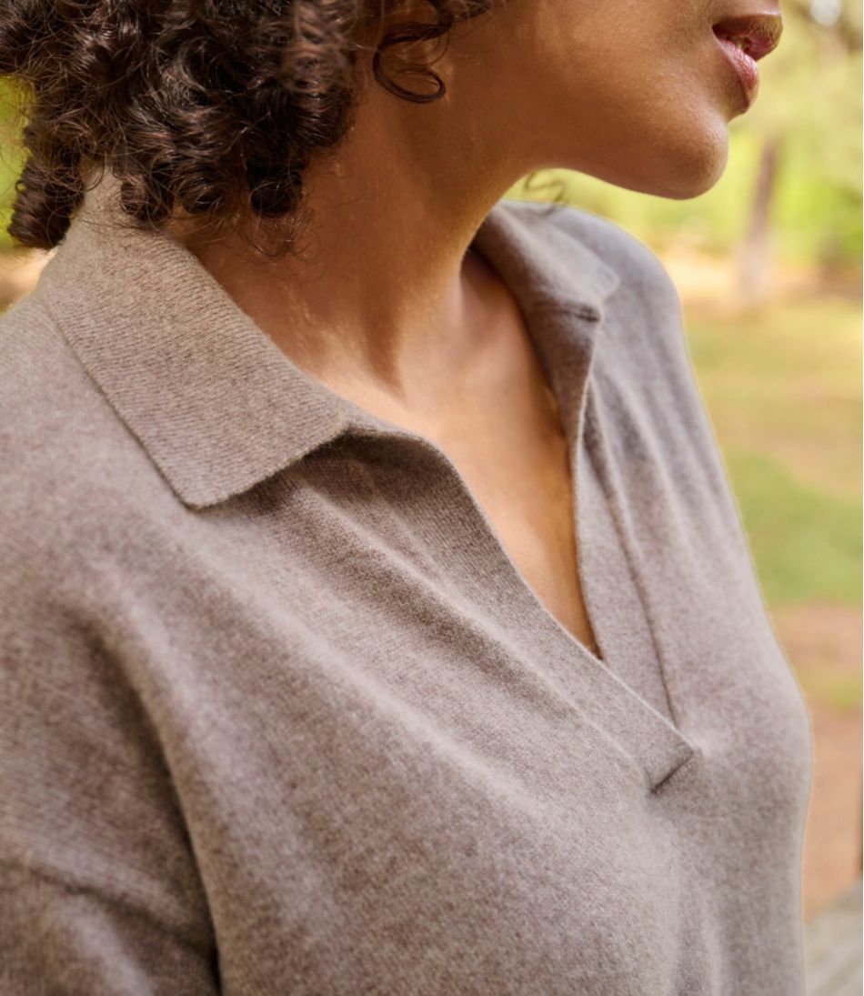 Women's Classic Cashmere Sweater, Relaxed Polo | L.L.Bean Latest