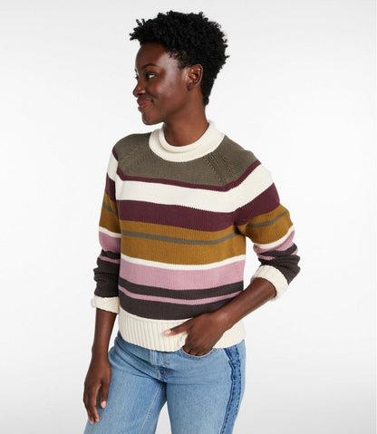 Women's Signature Original Cotton Sweater, Rollneck Stripe | L.L.Bean Popular