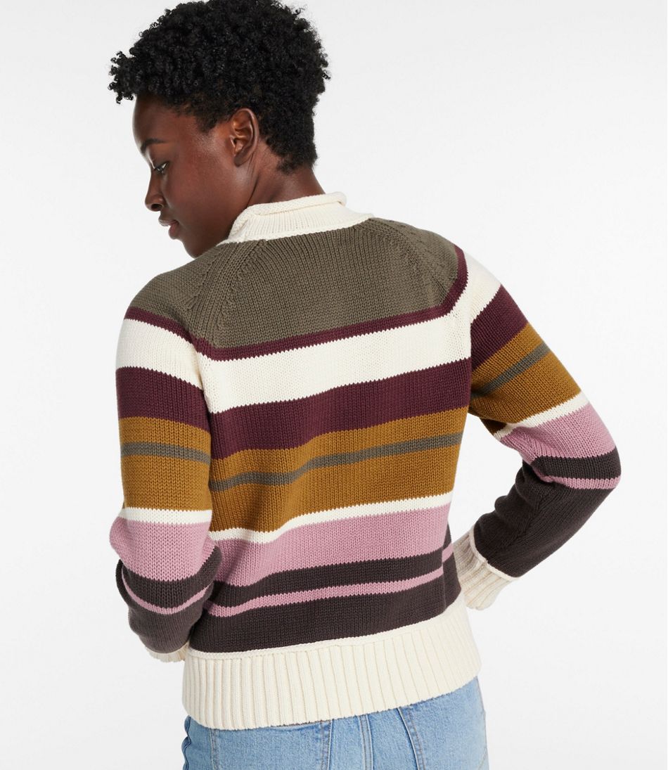 Women's Signature Original Cotton Sweater, Rollneck Stripe | L.L.Bean Popular