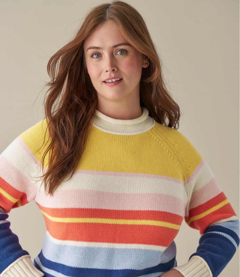 Women's Signature Original Cotton Sweater, Rollneck Stripe | L.L.Bean Popular