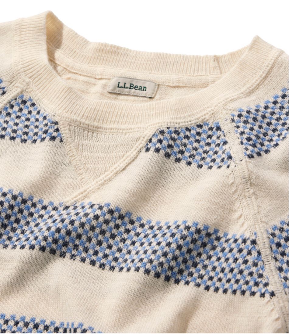 Women's Organic Cotton Slub Sweater, Crewneck Stripe | L.L.Bean Trending