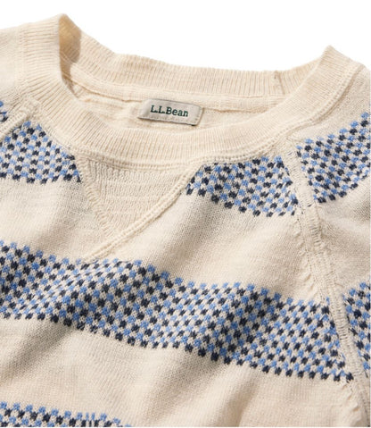 Women's Organic Cotton Slub Sweater, Crewneck Stripe | L.L.Bean Trending