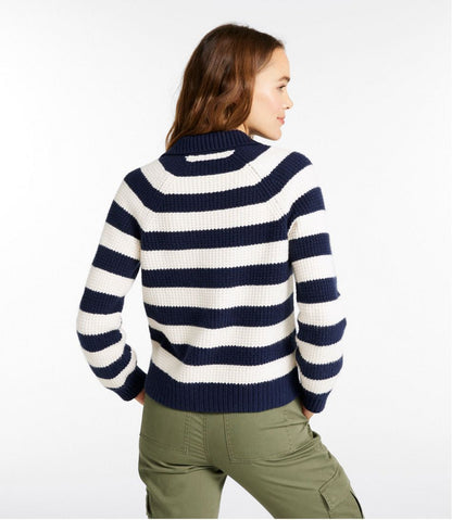 Women's SuperSoft Waffle Sweater, Polo Stripe | L.L.Bean Best Seller