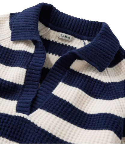 Women's SuperSoft Waffle Sweater, Polo Stripe | L.L.Bean Best Seller