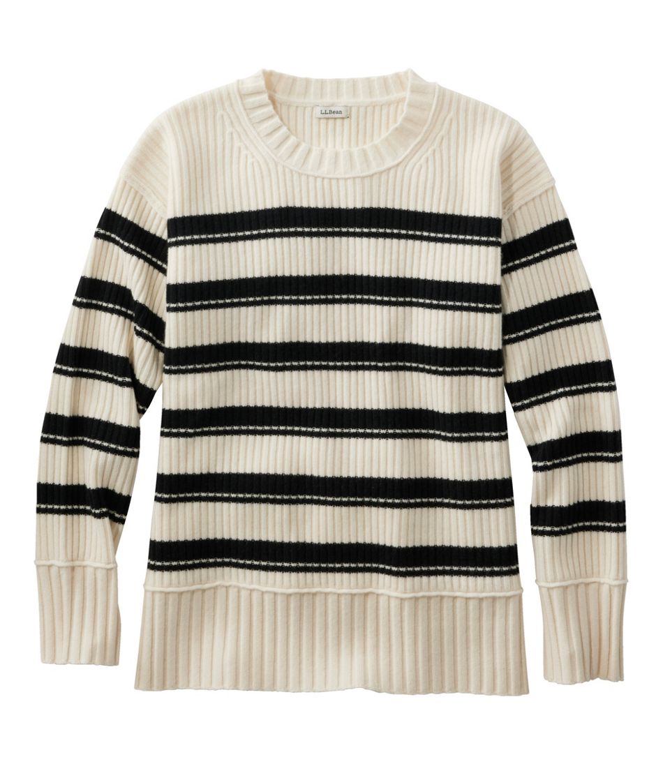 Women's Heritage Heirloom Wool/Cashmere Sweater, Crewneck Stripe | L.L.Bean Classic