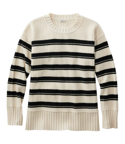 Women's Heritage Heirloom Wool/Cashmere Sweater, Crewneck Stripe | L.L.Bean Classic