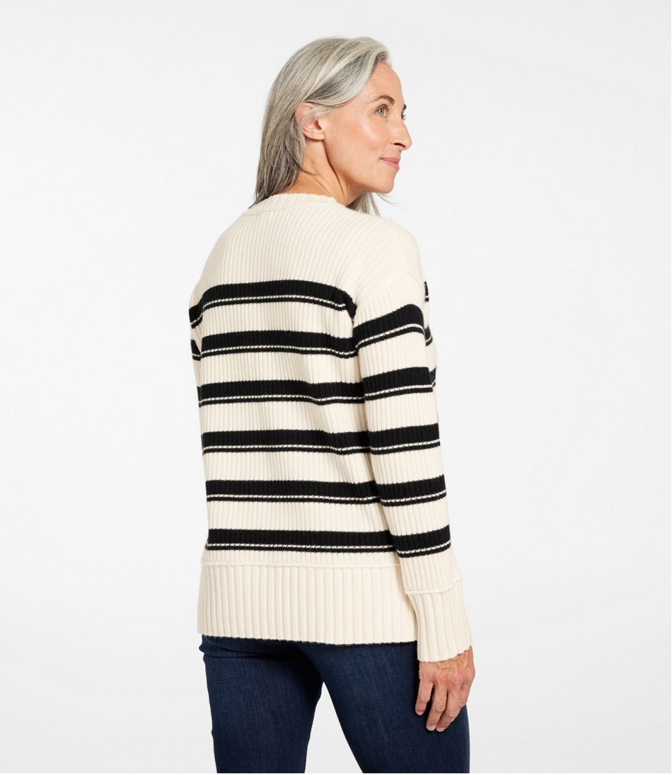 Women's Heritage Heirloom Wool/Cashmere Sweater, Crewneck Stripe | L.L.Bean Classic