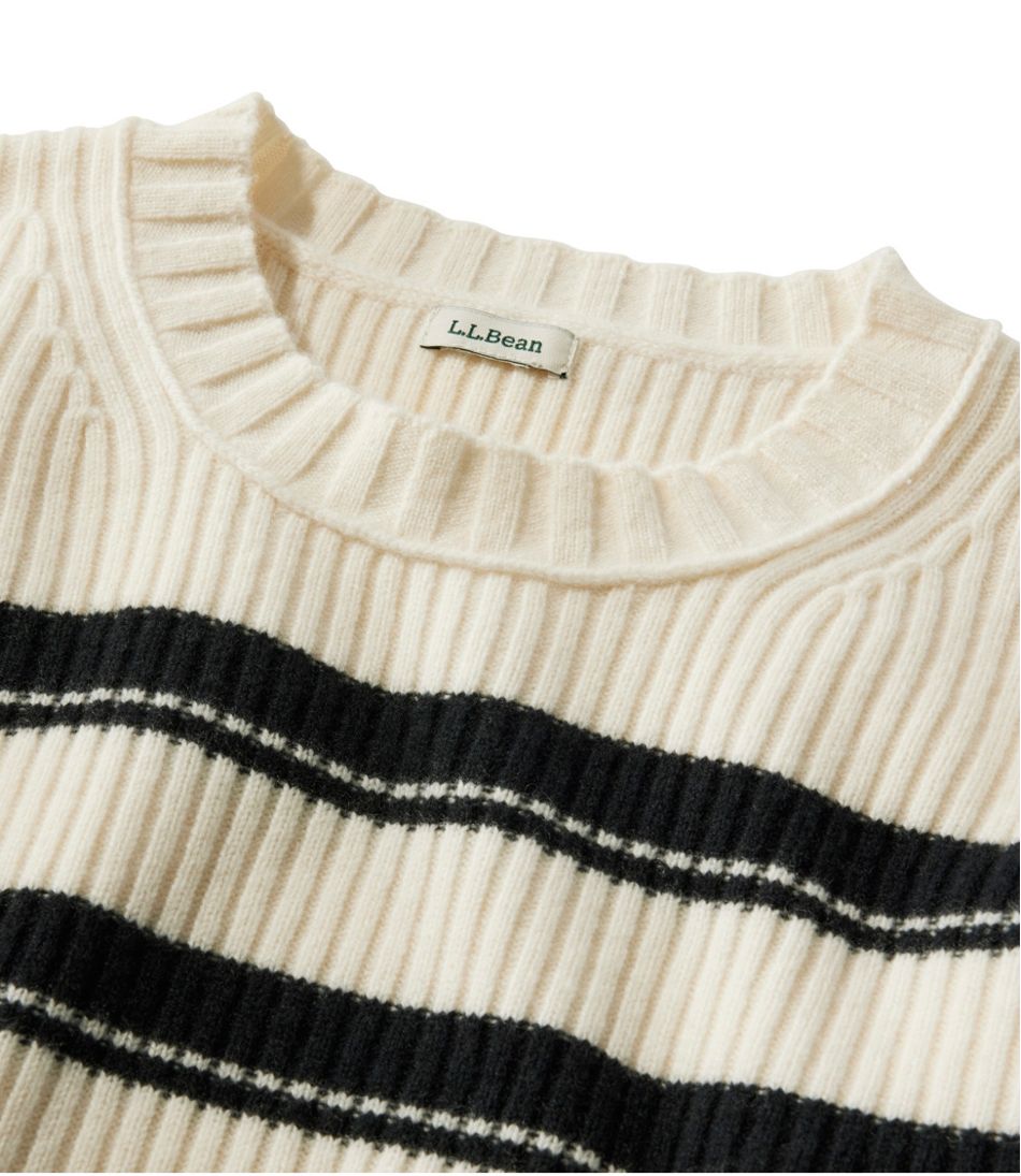 Women's Heritage Heirloom Wool/Cashmere Sweater, Crewneck Stripe | L.L.Bean Classic