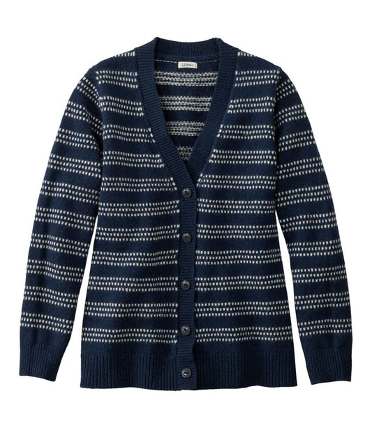 Women's Bean's Classic Ragg Wool Sweater, Button-Front Cardigan Novelty | L.L.Bean Essential