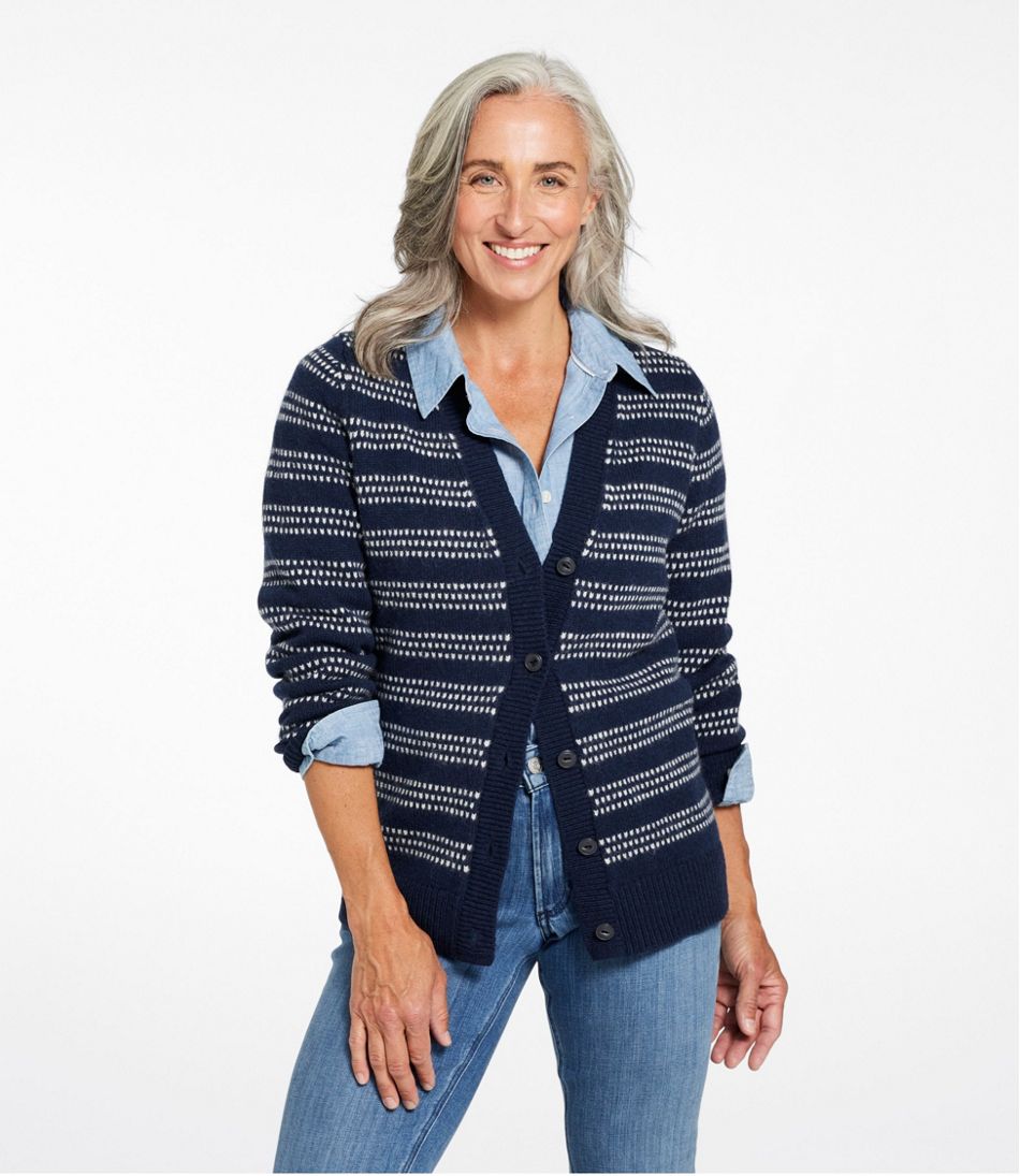 Women's Bean's Classic Ragg Wool Sweater, Button-Front Cardigan Novelty | L.L.Bean Essential