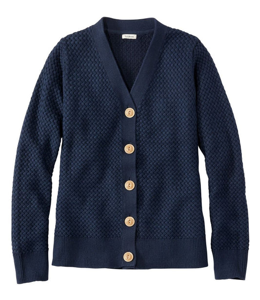 Women's Basketweave Sweater, Button-Front Cardigan | L.L.Bean Value
