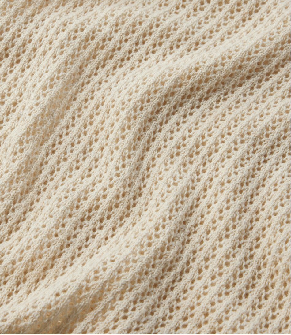 Women's Organic Cotton Slub Pointelle Sweater, Polo | L.L.Bean Latest