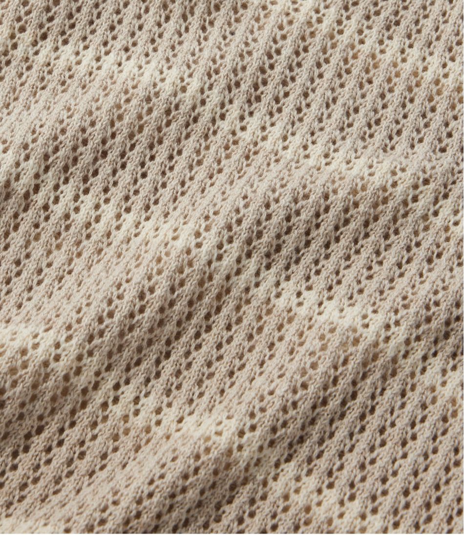 Women's Organic Cotton Slub Pointelle Sweater, Polo | L.L.Bean Featured