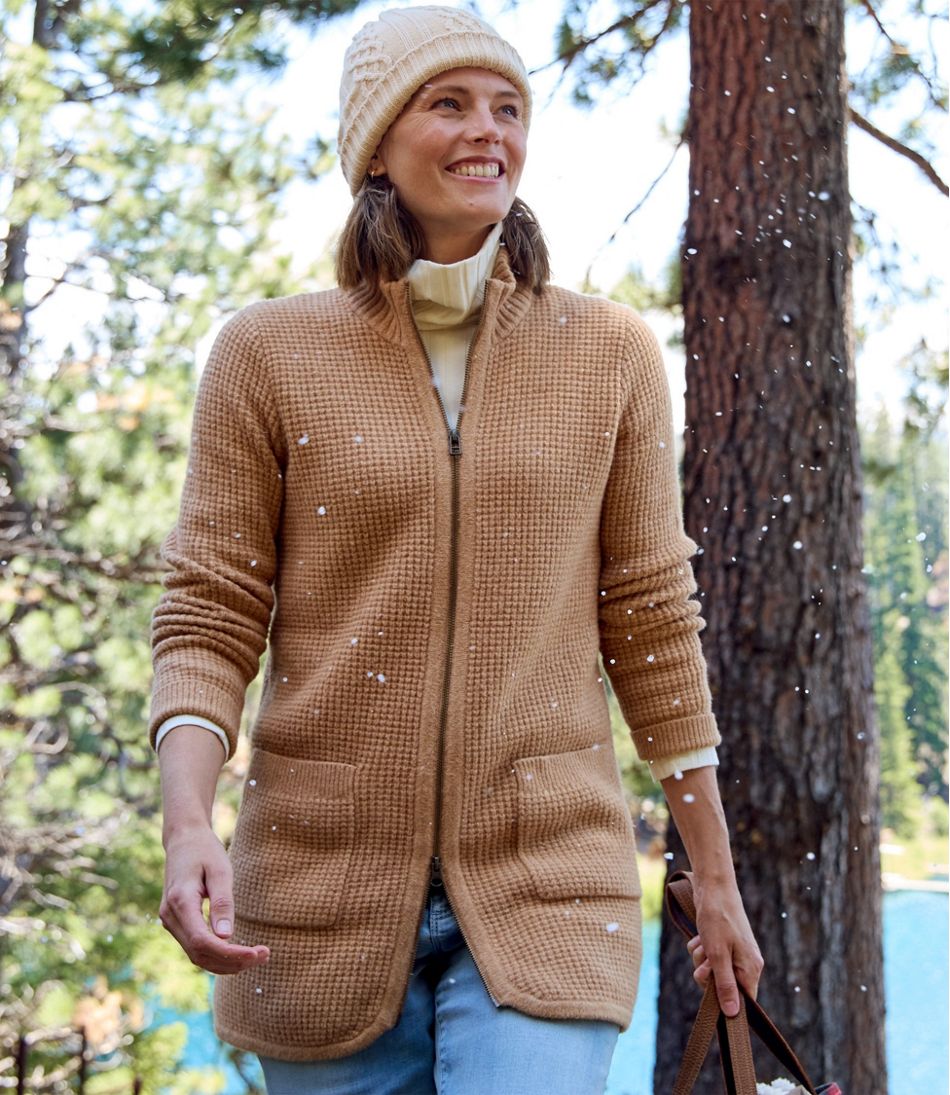 Women's SuperSoft Waffle Sweater, Coatigan | L.L.Bean Trending