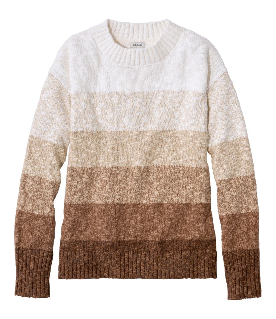 Women's Cotton Ragg Sweater, Crewneck Stripe | L.L.Bean Recommended