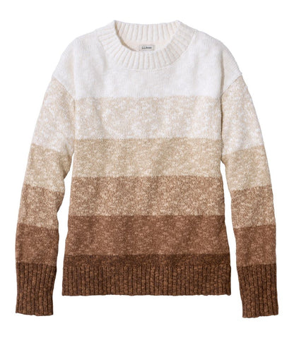 Women's Cotton Ragg Sweater, Crewneck Stripe | L.L.Bean Recommended
