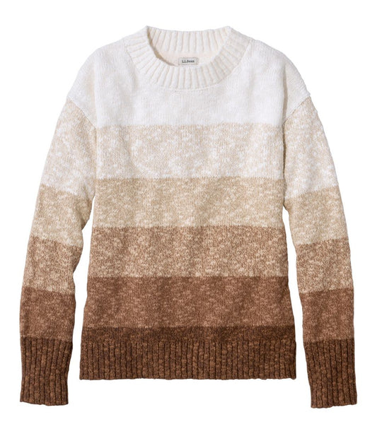 Women's Cotton Ragg Sweater, Crewneck Stripe | L.L.Bean Recommended