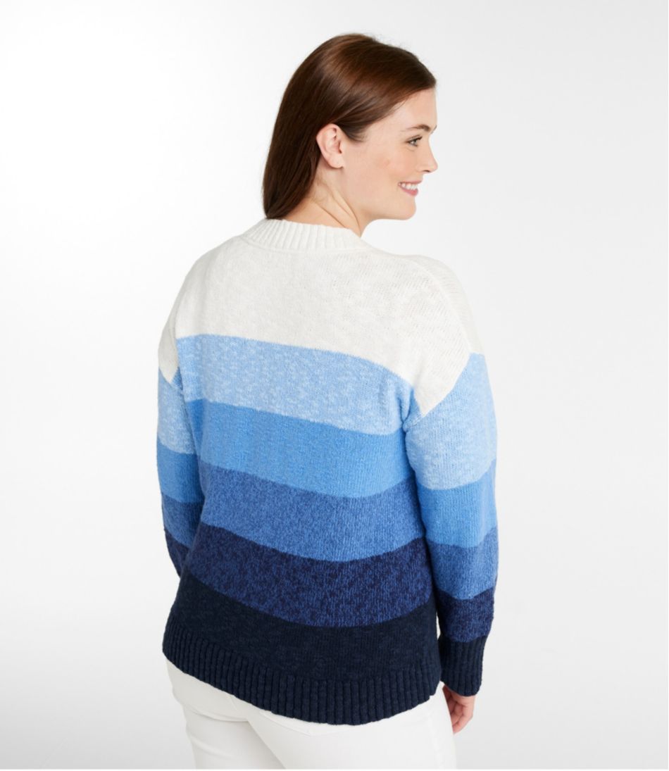 Women's Cotton Ragg Sweater, Crewneck Stripe | L.L.Bean Recommended