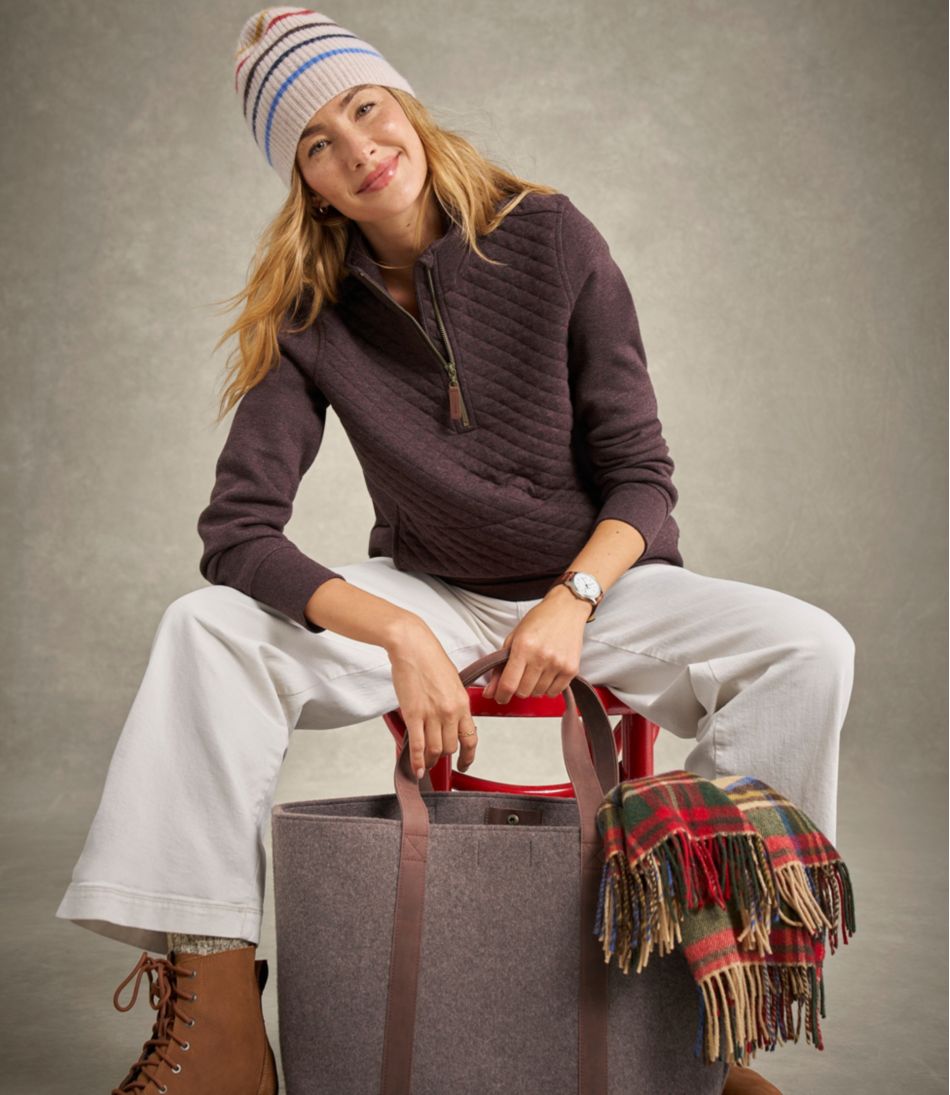 Women's Quilted Quarter-Zip Pullover | L.L.Bean Exclusive
