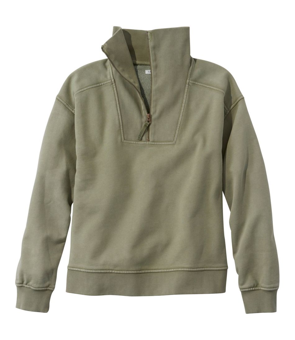 Women's Sunwashed Sweats, Quarter-Zip | L.L.Bean Signature