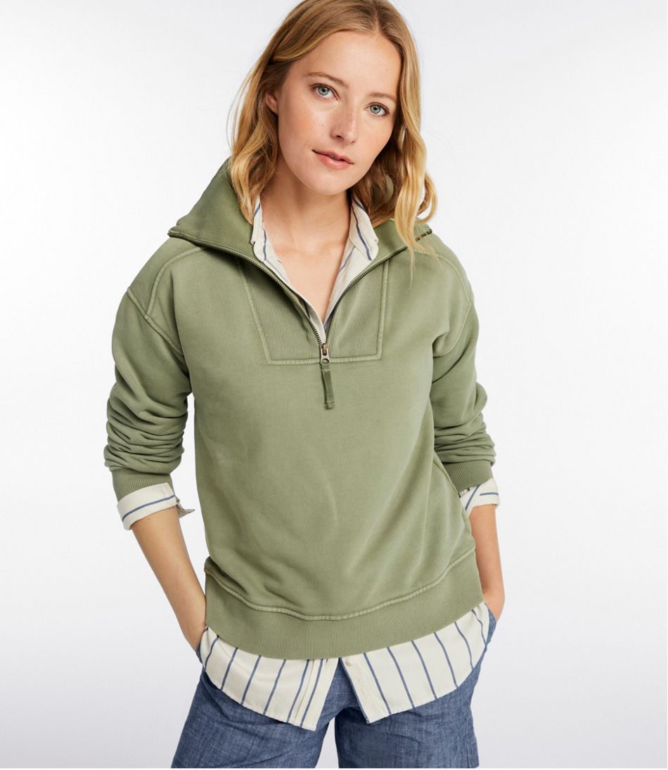 Women's Sunwashed Sweats, Quarter-Zip | L.L.Bean Signature