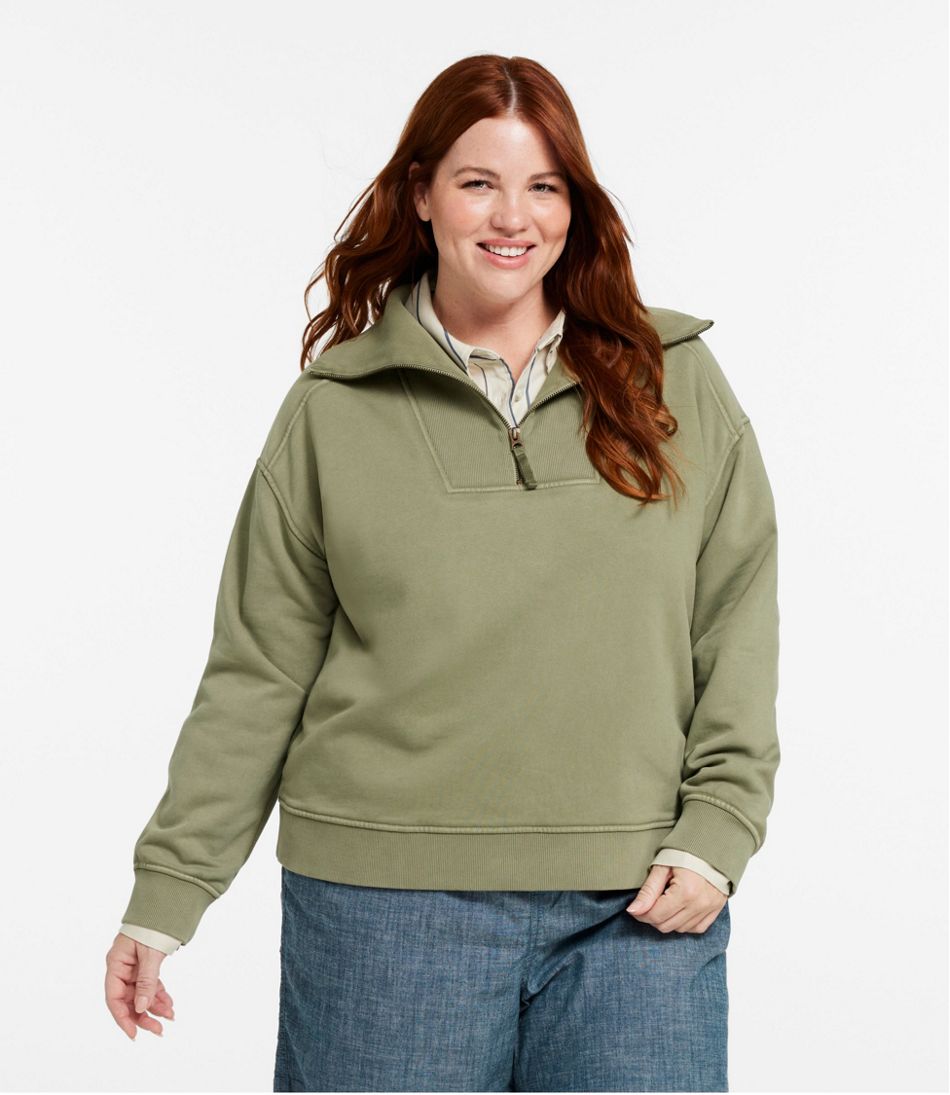 Women's Sunwashed Sweats, Quarter-Zip | L.L.Bean Signature