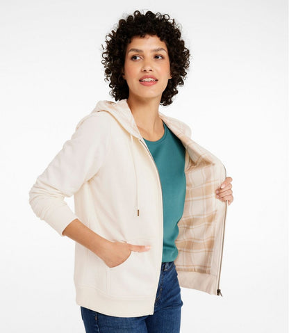 Women's L.L.Bean 1912 Sweatshirt, Flannel-Lined Hoodie | L.L.Bean Value