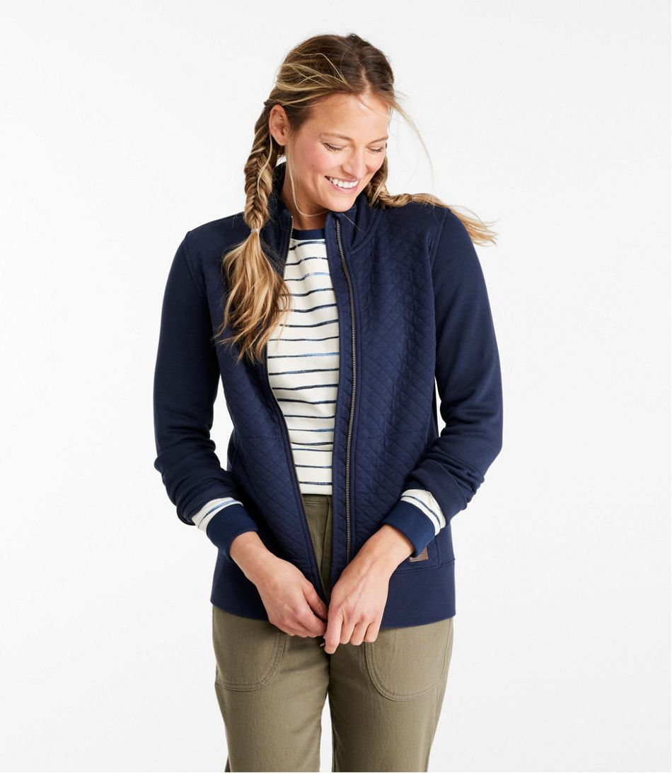 Women's Quilted Full-Zip Sweatshirt | L.L.Bean Featured