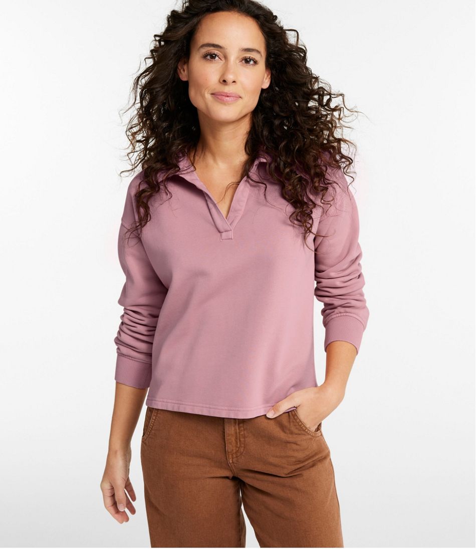 Women's Sunwashed Sweats, Splitneck Polo | L.L.Bean Popular