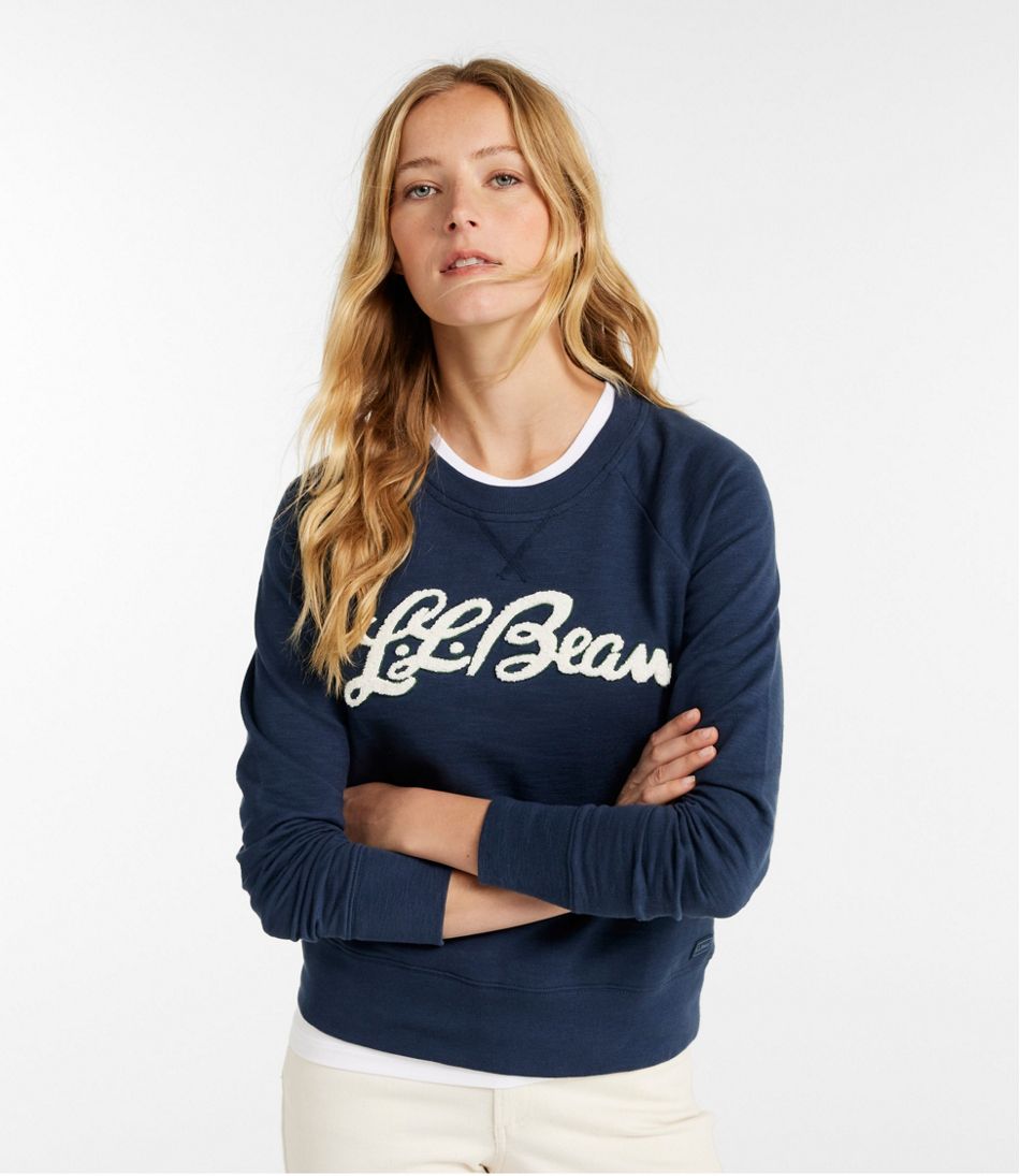 Women's Peaks Island Crewneck, Logo | L.L.Bean Trending