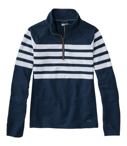 Women's Peaks Island Quarter-Zip Pullover, Stripe | L.L.Bean Exclusive