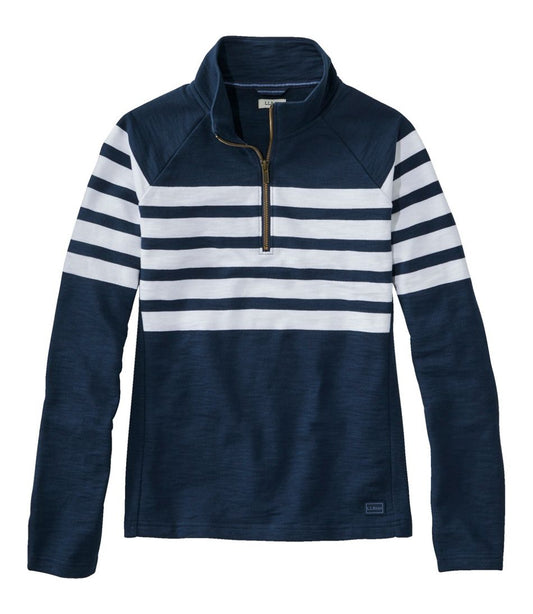 Women's Peaks Island Quarter-Zip Pullover, Stripe | L.L.Bean Exclusive