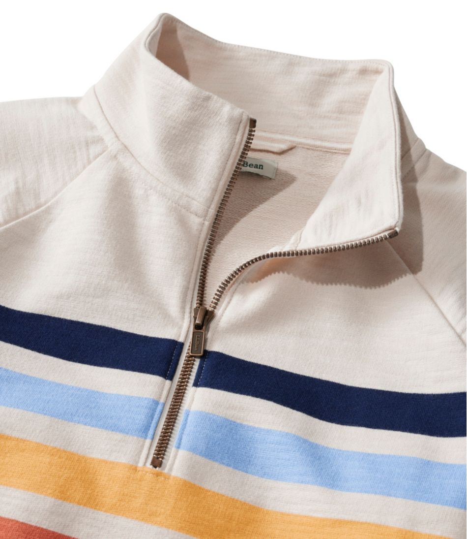 Women's Peaks Island Quarter-Zip Pullover, Stripe | L.L.Bean Exclusive