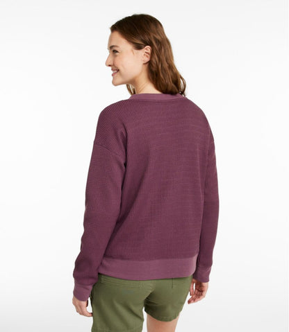 Women's Birchwood Brushed Waffle Top, V-Neck | L.L.Bean Everyday