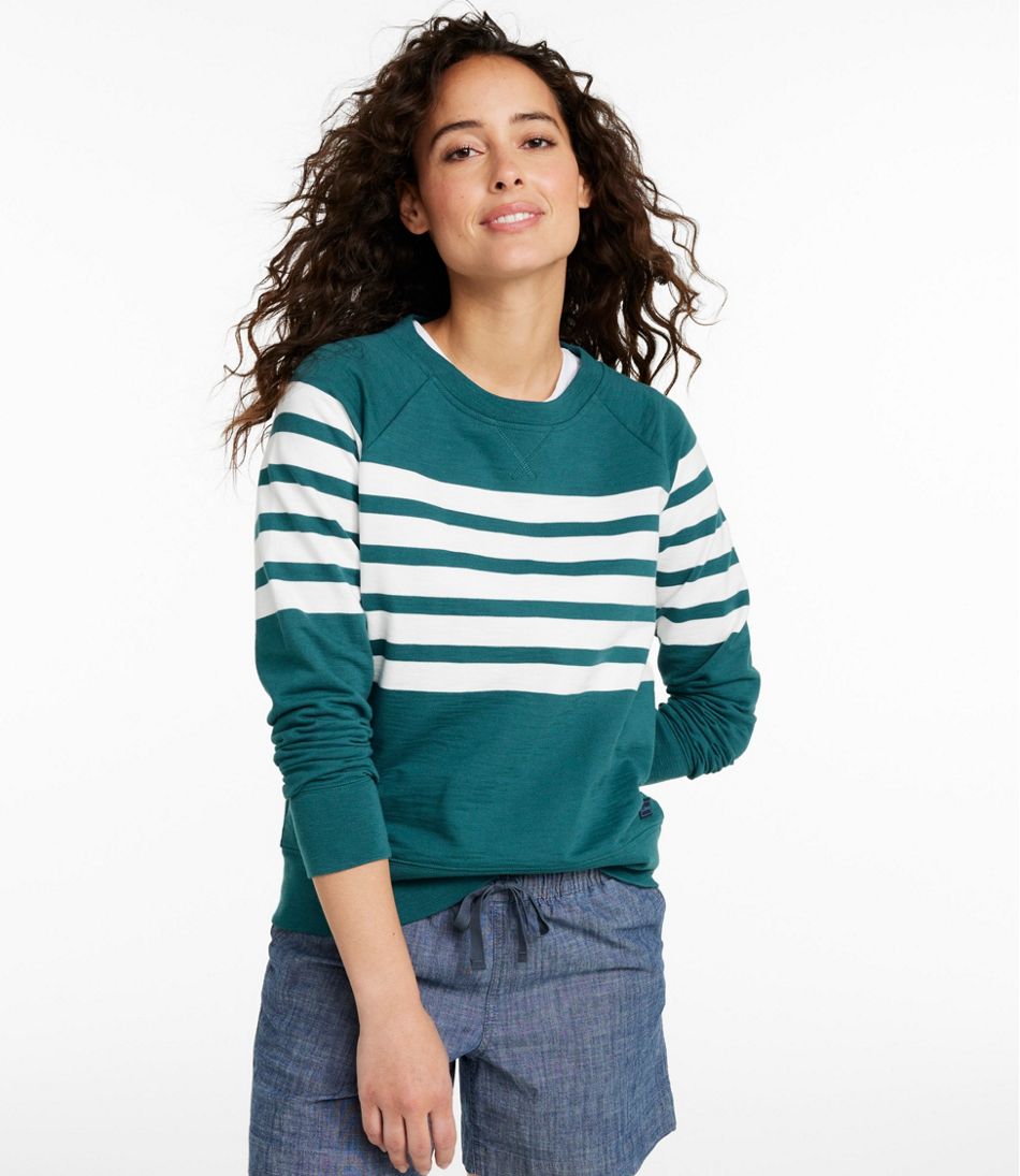Women's Peaks Island Crewneck, Stripe | L.L.Bean Featured