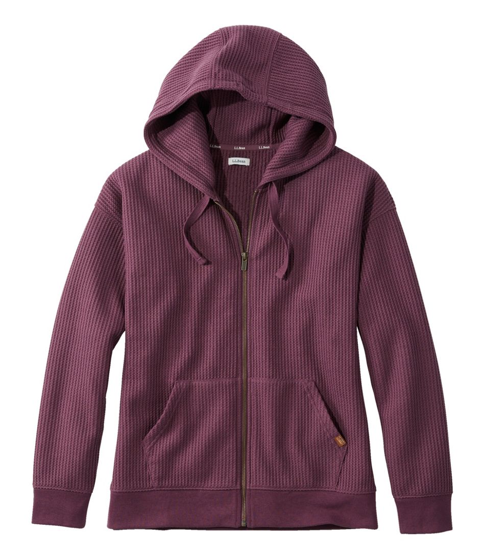 Women's Birchwood Brushed Waffle Full-Zip Hoodie | L.L.Bean Popular