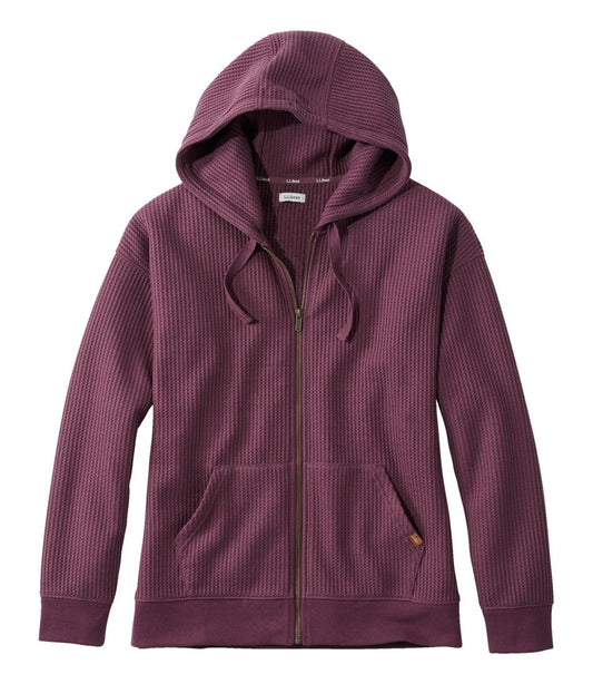 Women's Birchwood Brushed Waffle Full-Zip Hoodie | L.L.Bean Popular