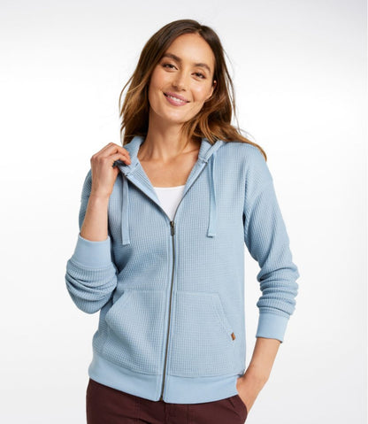 Women's Birchwood Brushed Waffle Full-Zip Hoodie | L.L.Bean Popular