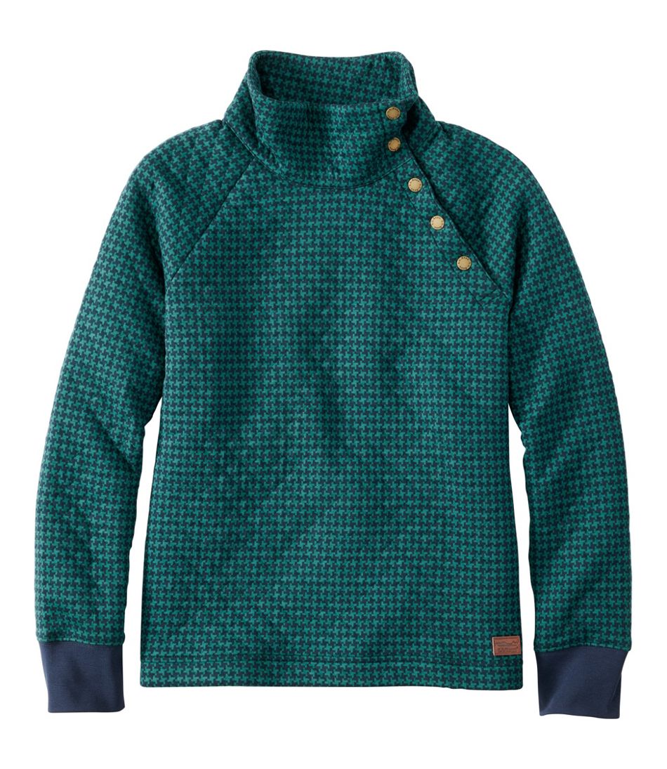 Women's Quilted Sweatshirt, Snapneck Pullover Print | L.L.Bean Recommended