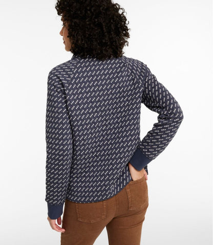 Women's Quilted Sweatshirt, Snapneck Pullover Print | L.L.Bean Recommended