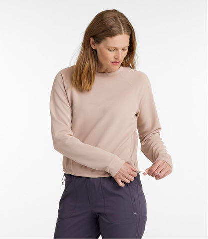 Women's VentureStretch Ottoman-Rib Pullover, Cropped | L.L.Bean Exclusive