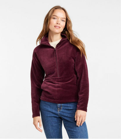 Women's Soft Stretch Corduroy Pullover, Half-Zip | L.L.Bean Great Value