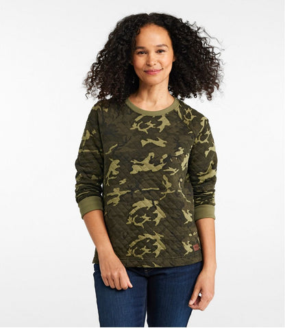 Women's Quilted Sweatshirt, Crewneck Pullover Print | L.L.Bean Recommended