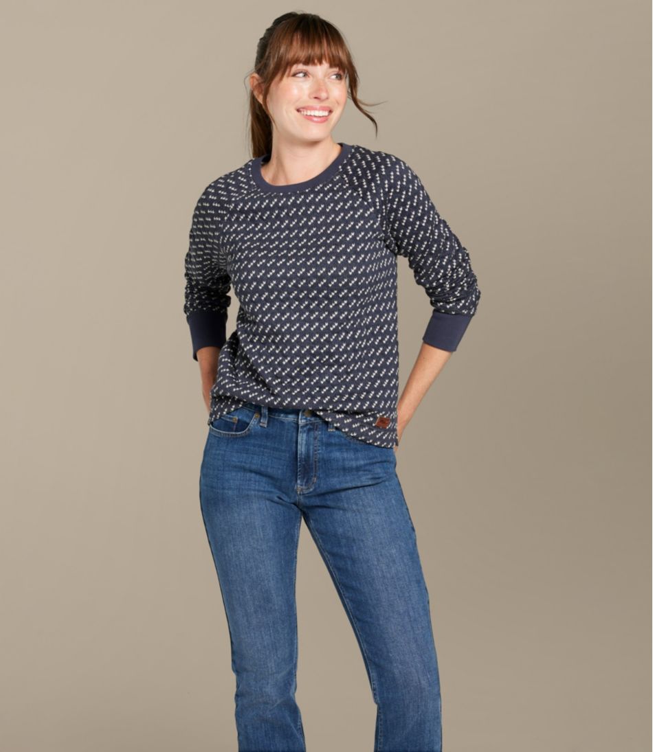 Women's Quilted Sweatshirt, Crewneck Pullover Print | L.L.Bean Recommended