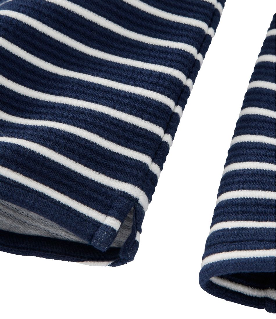 Women's Lakewashed Double-Knit Quarter-Snap, Stripe | L.L.Bean Essential