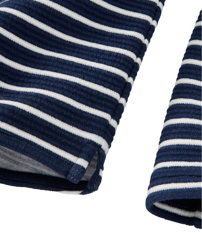 Women's Lakewashed Double-Knit Quarter-Snap, Stripe | L.L.Bean Essential