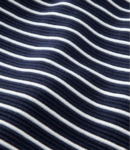 Women's Lakewashed Double-Knit Quarter-Snap, Stripe | L.L.Bean Essential