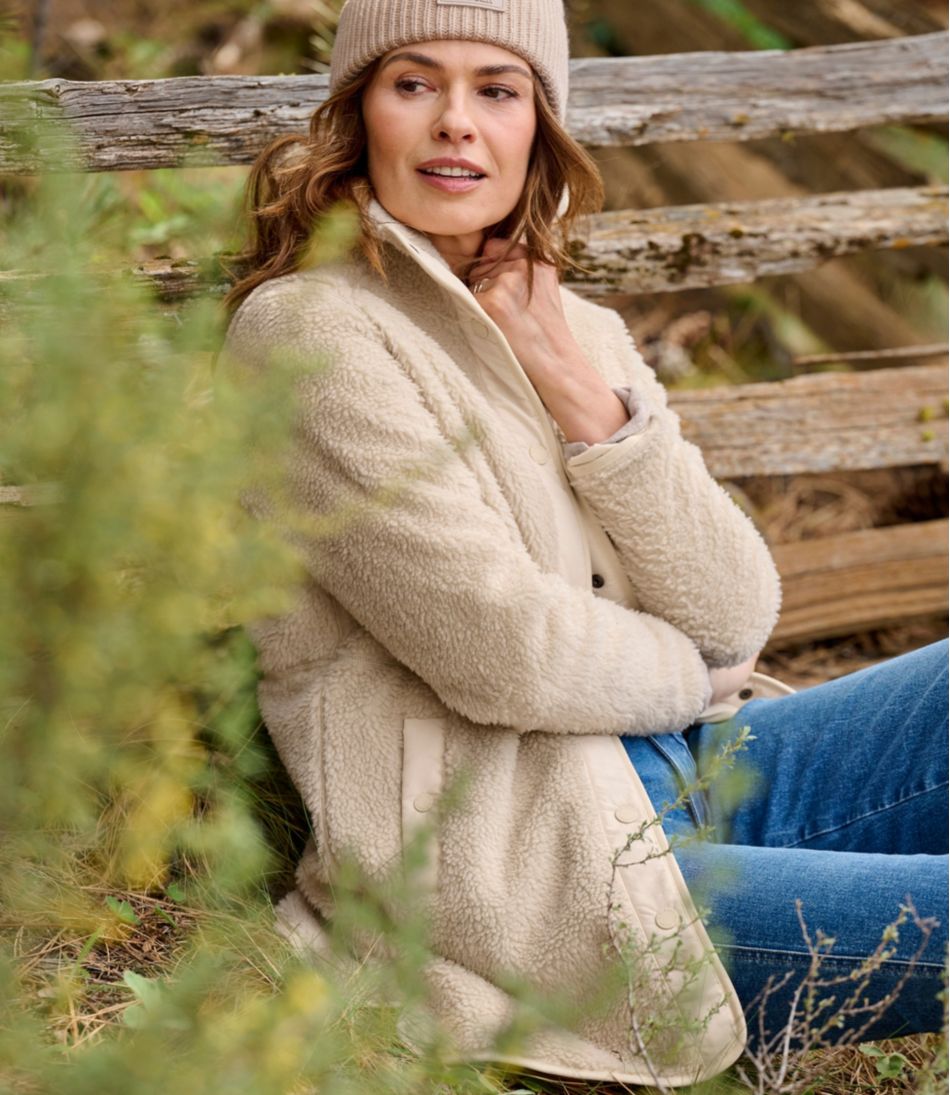 Women's Bean's Sherpa Fleece Coat | L.L.Bean Featured