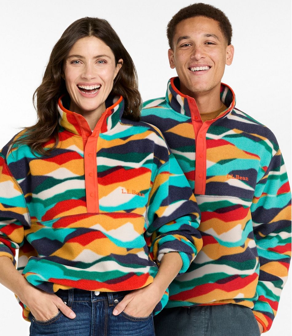 Adults' Bean's Classic Fleece Pullover, Print | L.L.Bean Recommended